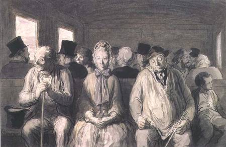 The third class carriage from Honoré Daumier