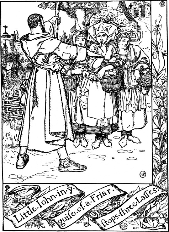 Illustration to the book "The Merry Adventures of Robin Hood" by Howard Pyle from Howard Pyle