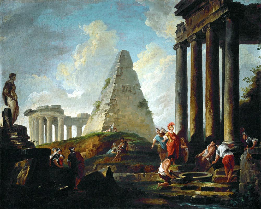 Alexander the Great Before the Tomb of Achilles from Hubert Robert