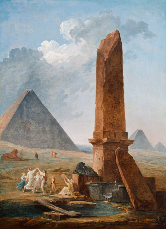 The Farandole Amidst Egyptian Monuments from Hubert Robert