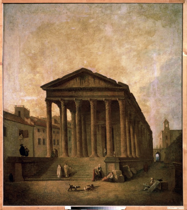 The Square House in Nîmes from Hubert Robert