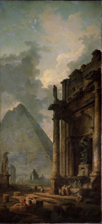Ruins with pyramid from Hubert Robert