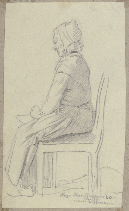 Sitting old woman from Hugo Kauffmann