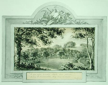 'After' view of the grounds, from the Red Book for Antony House from Humphry Repton