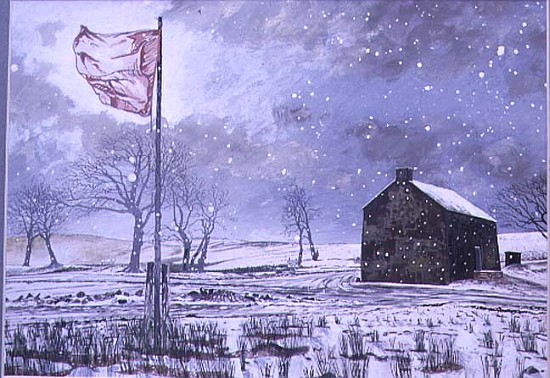 Drover''s Arms and the Red Flag, near Garth, 1992 (gouache on card)  from Huw S.  Parsons