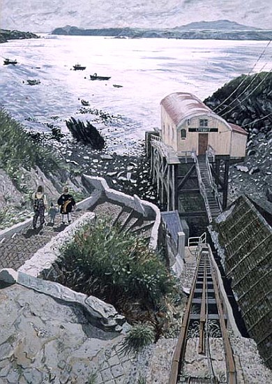 Ramsey Island from St. David''s Head, Dyfed, 1994 (gouache on card)  from Huw S.  Parsons