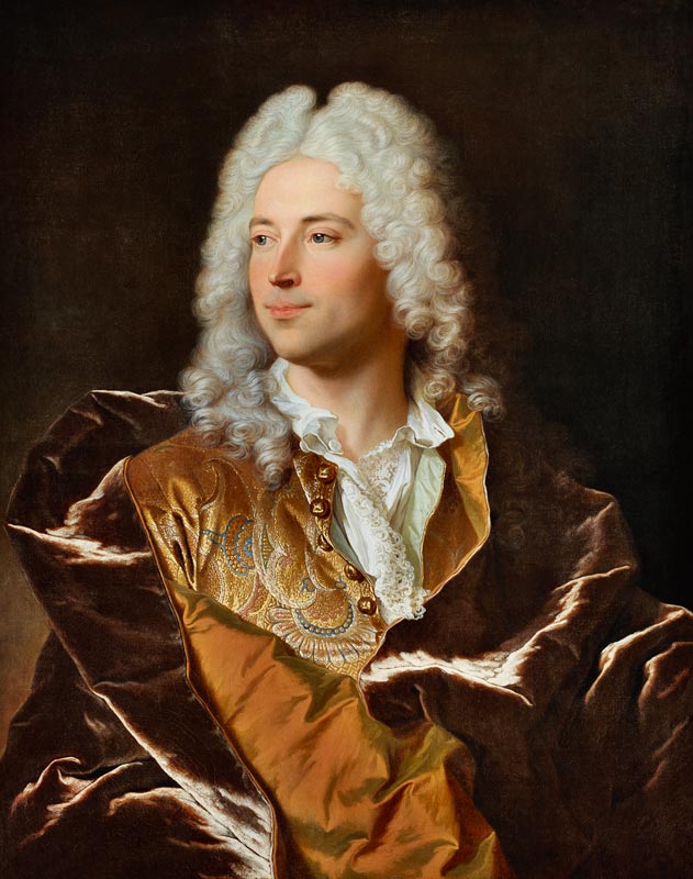Portrait of the Chevalier Lucas Schaub of Basel from Hyacinthe Rigaud