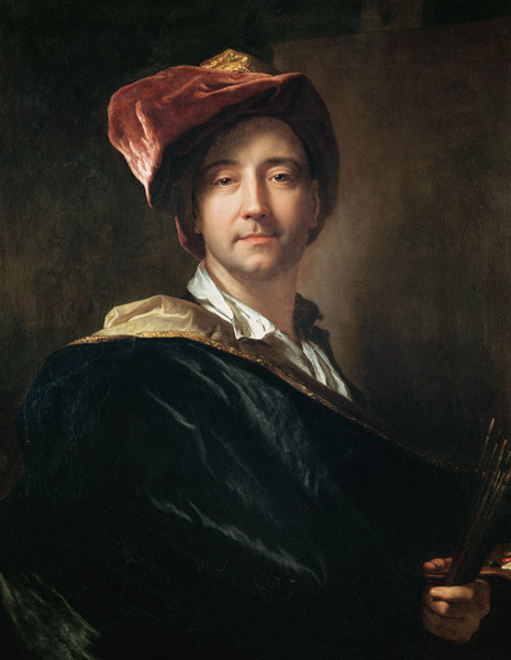 Self Portrait in a Turban from Hyacinthe Rigaud