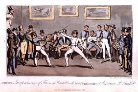 Fencing: Jerry's admiration of Tom in an `Assault' with Mr O'Shaunessy, at the rooms in St. James's