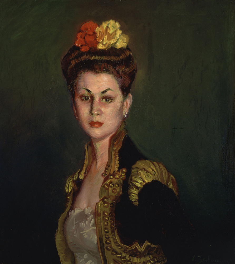Portrait of a Lady with Bullfighter's Jacket from Ignazio Zuloaga