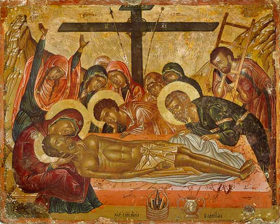 Die Kreuzabnahme from Ikone (byzantinisch)