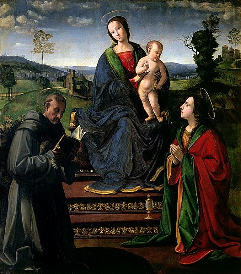 Madonna and Child with St. Francis of Assisi and St. Mary Magdalene from Il Ghirlandaio Ridolfo (Bigordi)
