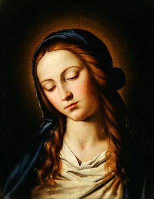 Head of the Madonna (oil on canvas) from Il Sassoferrato