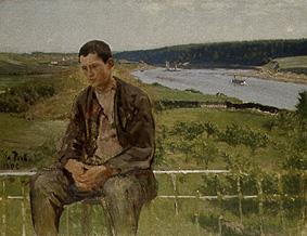 Portrait of the son. from Ilja Efimowitsch Repin