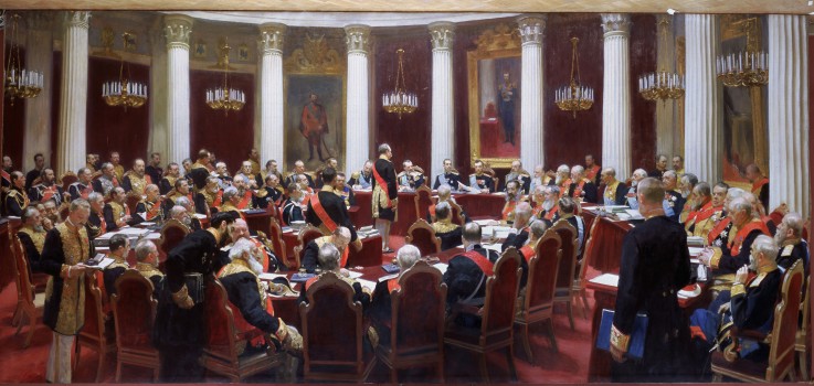 The centenary session of the State Council in the Marie Palace on May 5, 1901 from Ilja Efimowitsch Repin