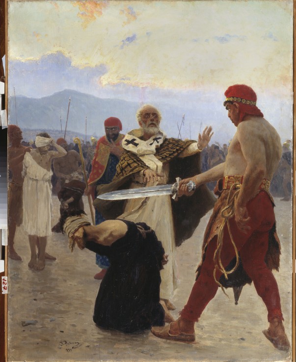 Saint Nicholas of Myra saves three innocents from death from Ilja Efimowitsch Repin