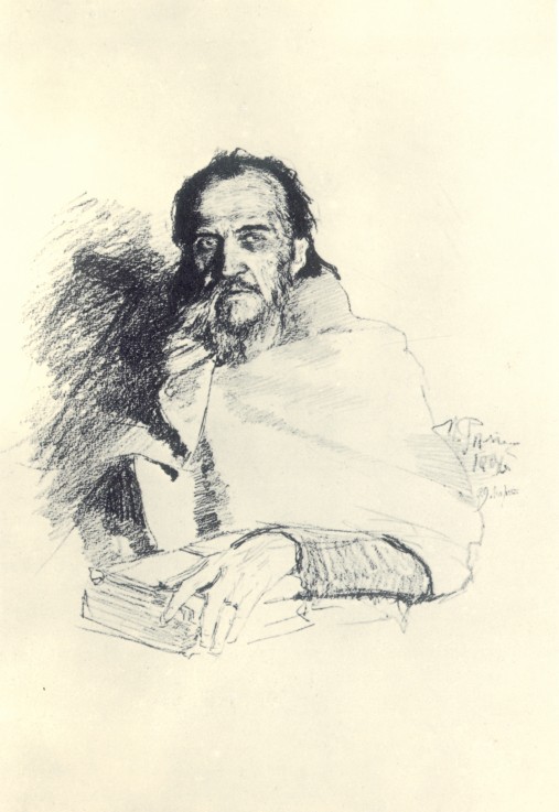 Portrait of the poet Yakov Polonsky (1820-1898) from Ilja Efimowitsch Repin