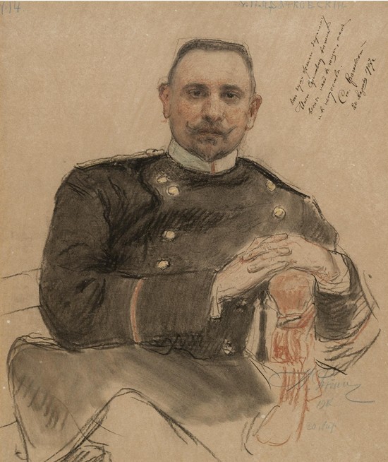 Portrait of Stepan Petrovich Krachkovsky (1866 1913) from Ilja Efimowitsch Repin