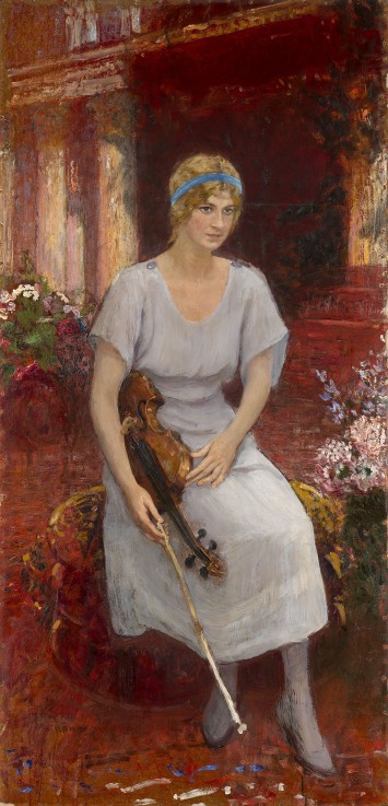 Portrait of the Violinist Cecilia Hansen (1897-1989) from Ilja Efimowitsch Repin
