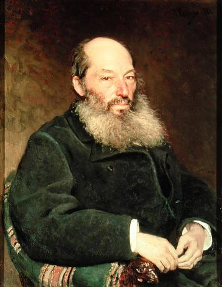 Portrait of Afanasy Fet (1820-92) from Ilja Efimowitsch Repin
