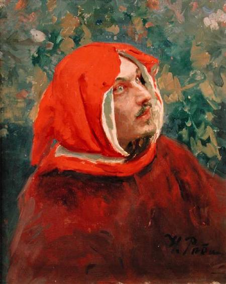 Portrait of Dante Alighieri (1265-1321) from Ilja Efimowitsch Repin