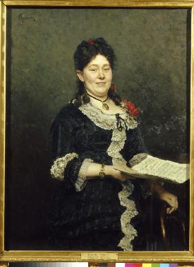 Portrait of the opera singer Alexandra Molas (1845-1929)