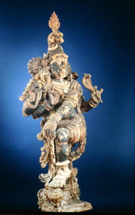 Dvarapala (wood & gesso) from Indian School
