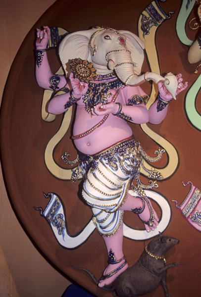 Idol of the Elephant headed god Ganesh (plaster)  from Indian School