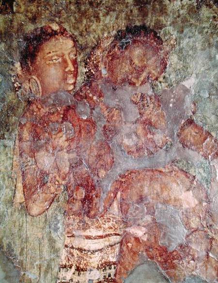 A Princely Couple from the interior of Cave 1 from Indian School