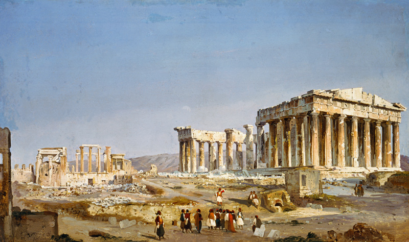 The Parthenon from Ippolito Caffi