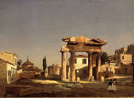 The Gate of Agora in Athens from Ippolito Caffi