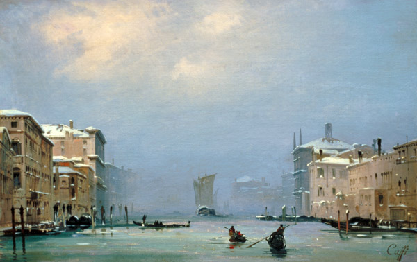 Venice, Canale Grande/ Painting by Caffi from Ippolito Caffi