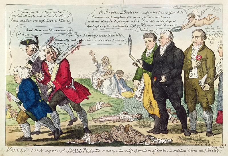 Vaccination against Small Pox or Mercenary and Merciless spreaders of Death and Devastation driven o from Isaac Cruikshank