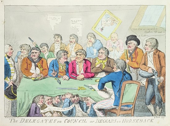 The delegates in council or beggars on horseback from Isaac Cruikshank