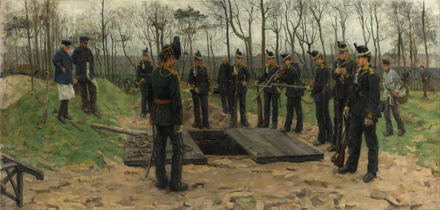 Military funeral from Isaac Israels