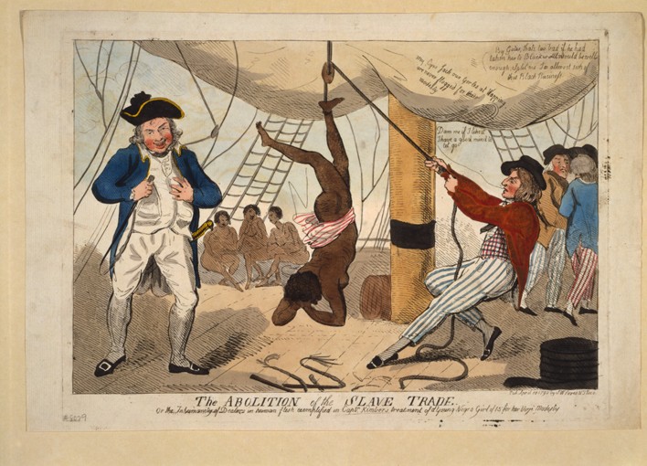 The Abolition of the Slave Trade, Or the inhumanity of dealers in human flesh exemplified in Captn.  from Isaac Robert Cruikshank