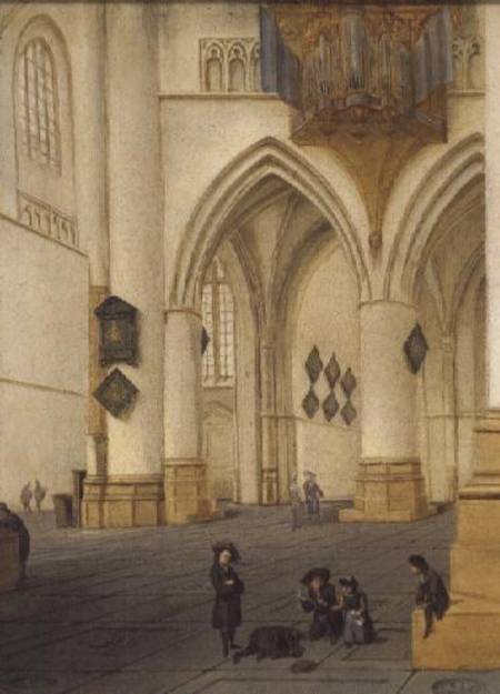 View of the south ambulatory of the church of St. Bavo, Haarlem from Isaac van Nickele