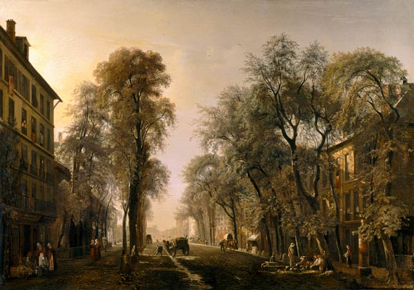 Boulevard Poissonniere in 1834 from Isidore Dagnan