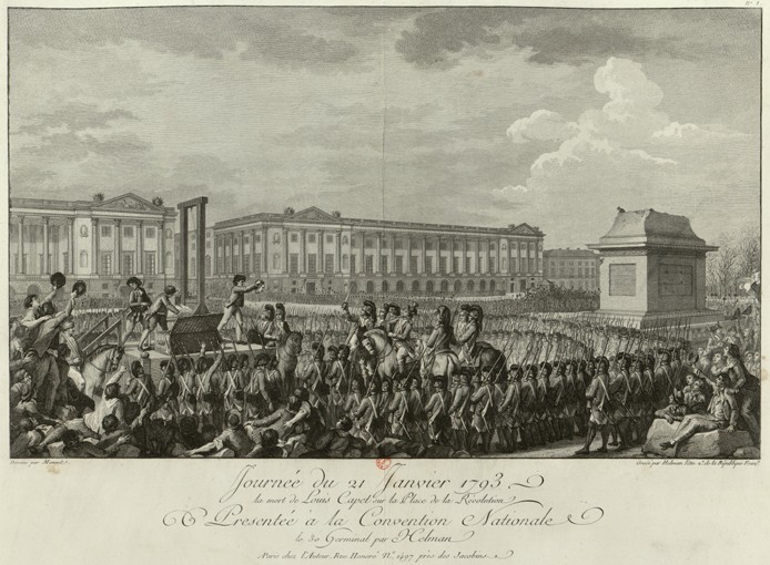 The Execution of Louis XVI in the Place de la Revolution on 21 January 1793 from Isidore Stanislas Helman