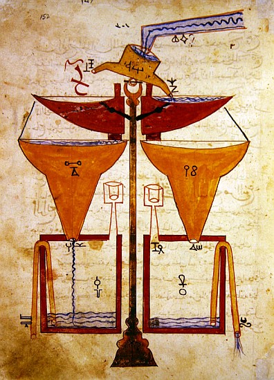 Water Balance, from ''Book of Knowledge of Ingenious Mechanical Devices'' Al-Djazari from Islamic School