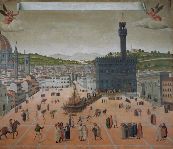 Savonarola Being Burnt at the Stake, Piazza della Signoria, Florence from Italian pictural school