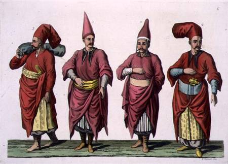 Baltadji, Kizlar-Aga etc., plate 6 from Part III, Volume I of 'The History of the Nations', engraved from Italian pictural school