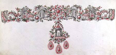 Design for a collier from Italian pictural school