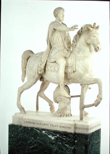 Equestrian statue of Marcus Aurelius (AD 121-180) from Italian pictural school