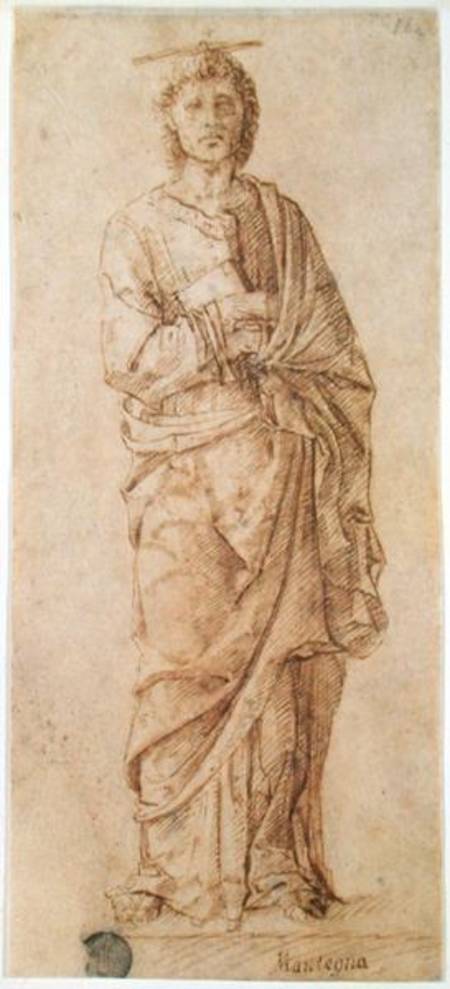 St. John the Evangelist attributed to either Giovanni Bellini (c.1430-1516) or Andrea Mantegna (1430 from Italian pictural school