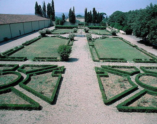 Landscaped gardens to the west of the villa (photo) from Italian pictural school