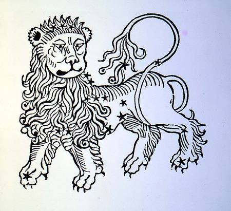Leo (the Lion) an illustration from the 'Poeticon Astronomicon' by C.J. Hyginus, Venice from Italian pictural school