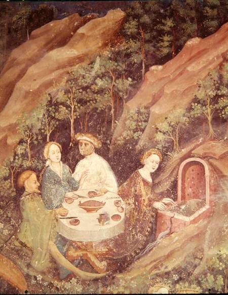 The Month of May, detail of a picnic from Italian pictural school