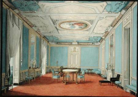 A Neo-classical Palace Interior in Naples from Italian pictural school
