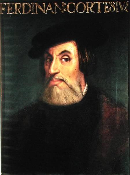 Portrait of Hernando Cortes (1485-1547) from Italian pictural school